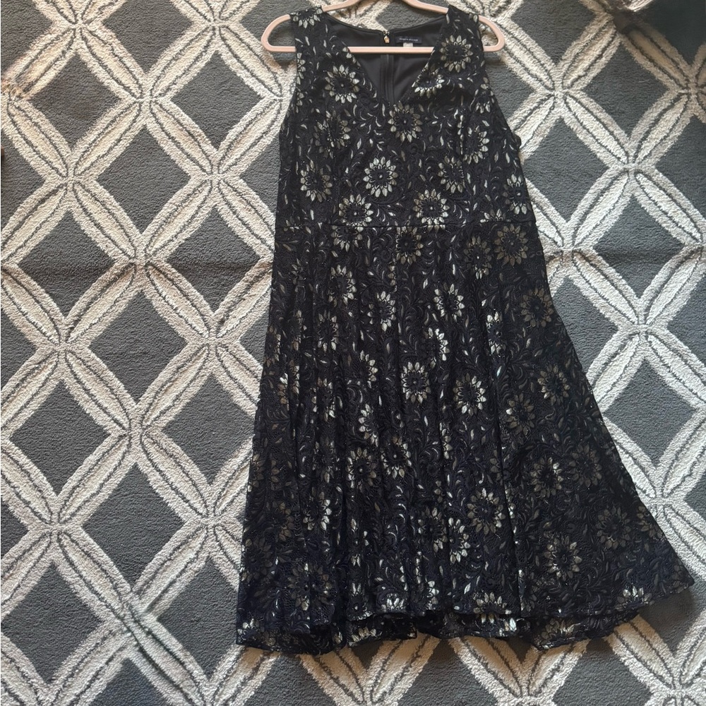 Tommy Hilfiger Black and White A-Line Dress